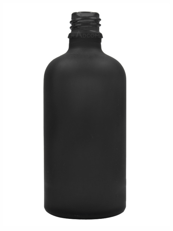 100ML - Matt Black Coated-Dropper Bottles